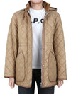 Diamond Quilted Nylon Jacket Archive Beige - BURBERRY - 4