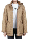 Diamond Quilted Nylon Jacket Archive Beige - BURBERRY - BALAAN 4