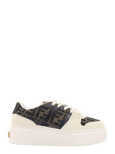 Match Low Top Sneakers White Brown - FENDI - BALAAN 1