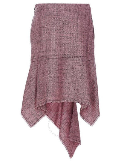 Stella Mccartney Ladies Pink Frayed Wool-Tweed Skirt, Brand Size 38 (US Size 4) - STELLA MCCARTNEY - BALAAN 2