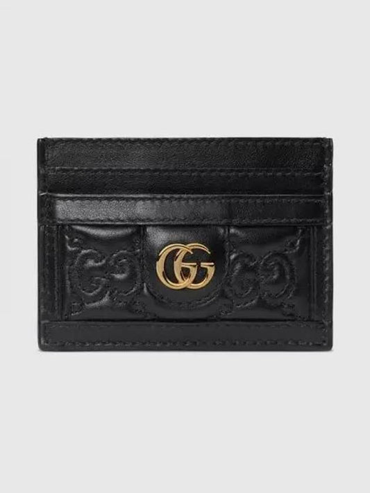 GG Matelassé Card Wallet Black - GUCCI - BALAAN 2