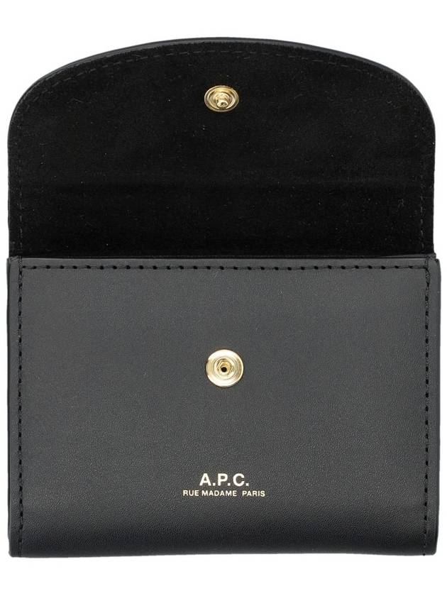 Geneve Flap Card Wallet Black - A.P.C. - BALAAN 4