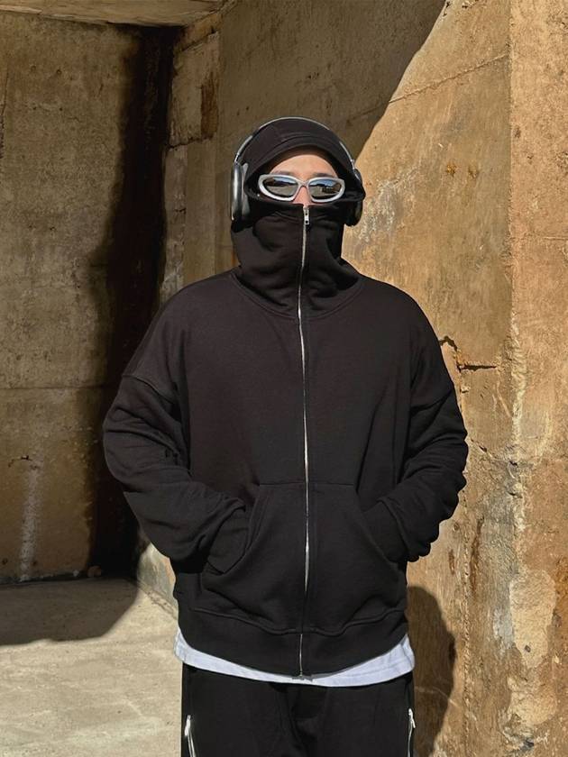 Balaclava Zip-Up Hoodie Black - CLACO - BALAAN 2