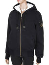 s Bunny Gold Logo Hooded Zip Up Black - MOOSE KNUCKLES - BALAAN 3