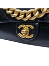 A91864 Black Calfskin Triple Flap Gold Chain Shoulder Bag - CHANEL - BALAAN 9