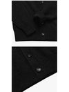 Heart Logo V Neck Wool Cardigan Black - AMI - BALAAN 4