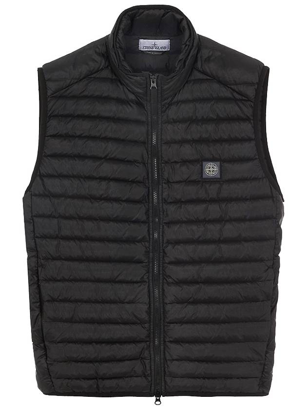 Loom Woven Chambers Recycled Nylon Down Padding Vest Black - STONE ISLAND - BALAAN 2