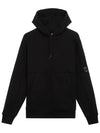 Diagonal Raised Fleece Lens Hoodie Black - CP COMPANY - BALAAN 3