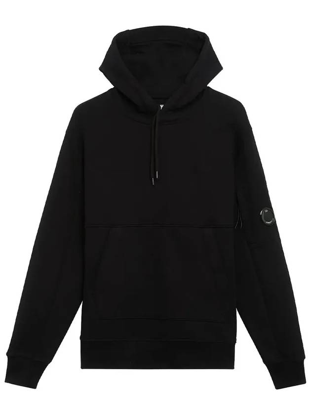 Diagonal Raised Fleece Lens Hoodie Black - CP COMPANY - BALAAN 3