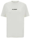 Logo Print Short Sleeve T-Shirt White - JIL SANDER - BALAAN 2