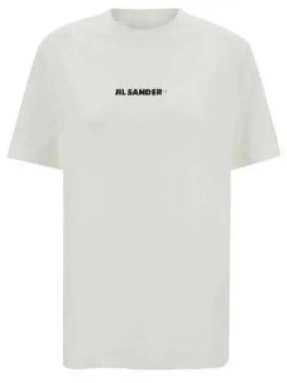 Logo Print Short Sleeve T-Shirt White - JIL SANDER - BALAAN 2