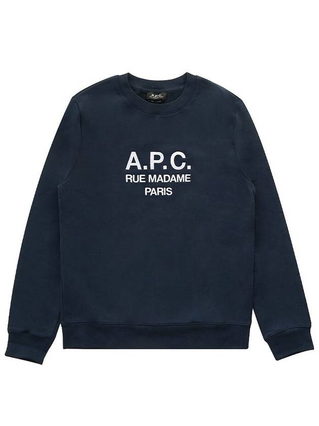 Rufus Embroidery Logo Sweatshirt Navy - A.P.C. - BALAAN 2