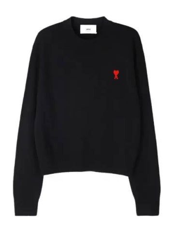 Chainstitch heart logo merino wool knit - AMI - BALAAN 1