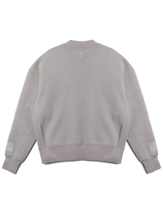 Alexandre Mattiussi Embroidered Logo Sweatshirt Pearl Grey - AMI - BALAAN 3