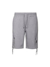 Diagonal Raised Fleece Zipped Pocket Shorts Grey - CP COMPANY - BALAAN 1