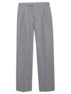 Wool Straight Pants Grey - THOM BROWNE - BALAAN 2