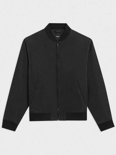 Fluid Twill Bomber Jacket Black - THEORY - BALAAN 2