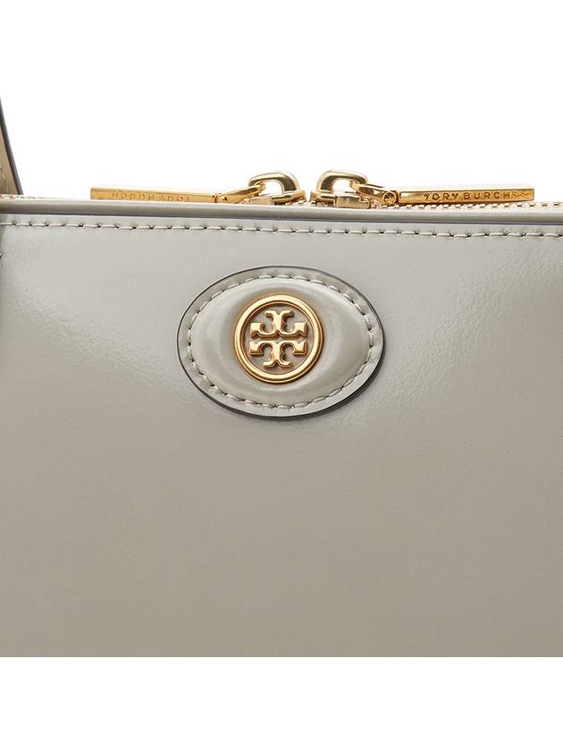 Robinson Small Leather Shoulder Bag Grey - TORY BURCH - BALAAN 8