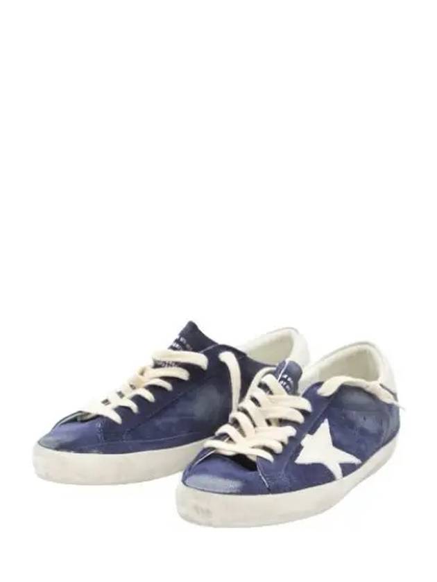 Superstar Suede Low Top Sneakers Navy - GOLDEN GOOSE - BALAAN 2