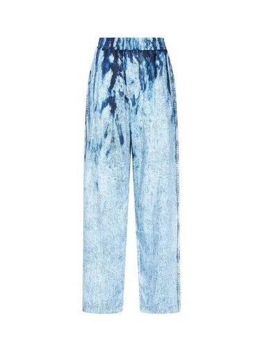 Denim Print Banding Pants Blue - DIESEL - BALAAN 1