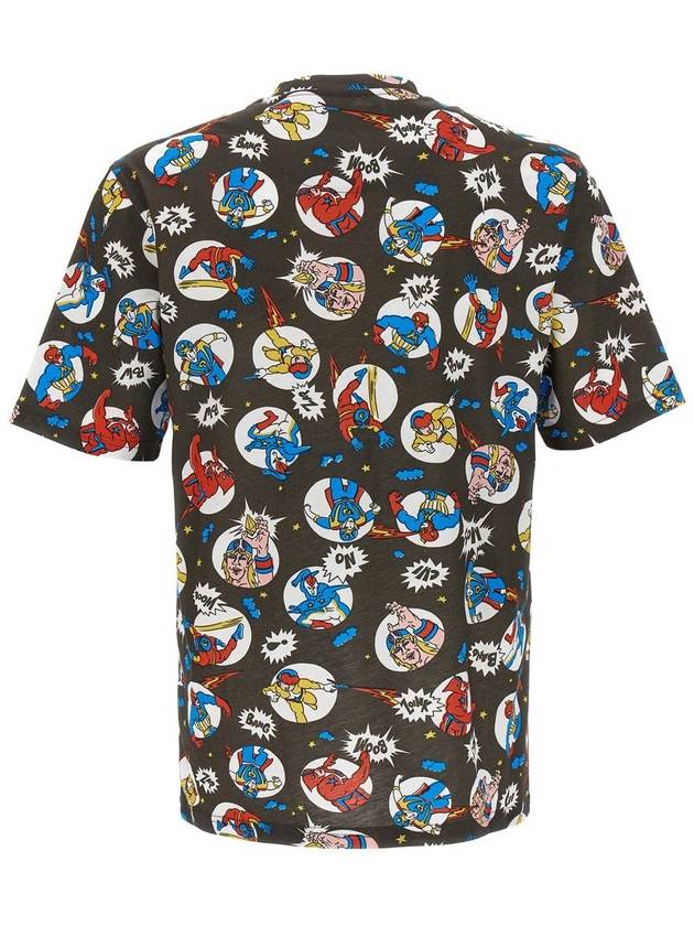 Allover Cartoon Printed Short Sleeved T-shirt - MOSCHINO - BALAAN 3