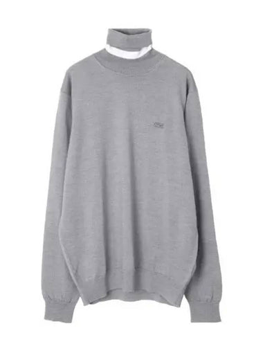 Knit turtleneck merino wool sweater - LACOSTE - BALAAN 1