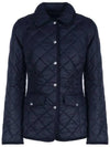 Pony Embroidered Diamond Quilted Slim Fit Jacket Navy - POLO RALPH LAUREN - BALAAN 2