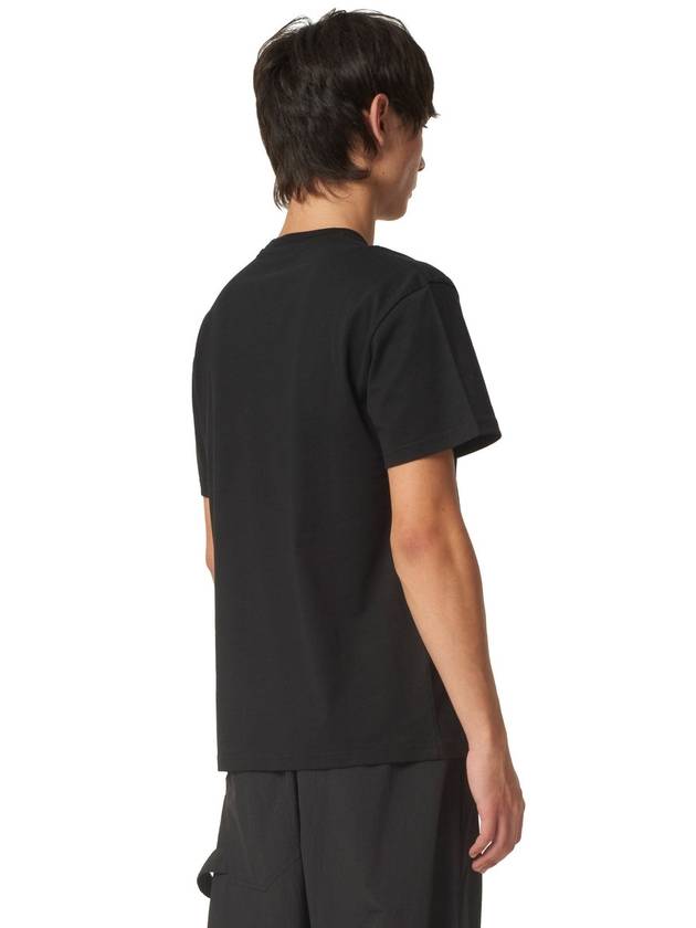 Slogan Embossed Crew Neck Short Sleeve T Shirt Black - JW ANDERSON - BALAAN 5