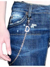 Women's Dring chain dark blue slim jeans 75LA0277 - DSQUARED2 - BALAAN 6