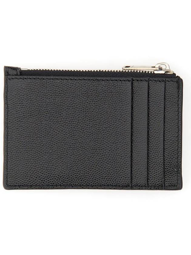 Logo Zipper Card Wallet Black - PALM ANGELS - BALAAN 3