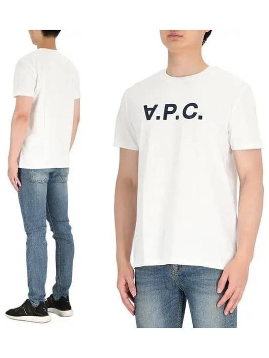 Men's VPC Logo Short Sleeve T-Shirt White - A.P.C. - BALAAN 2