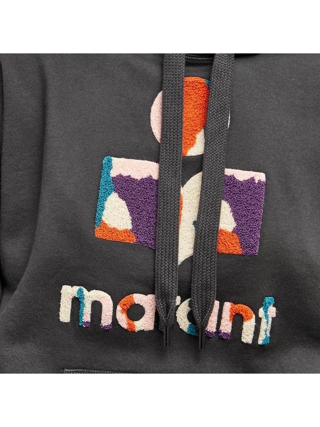 Mansel Big Logo Print Hoodie Fade Night - ISABEL MARANT - BALAAN 6