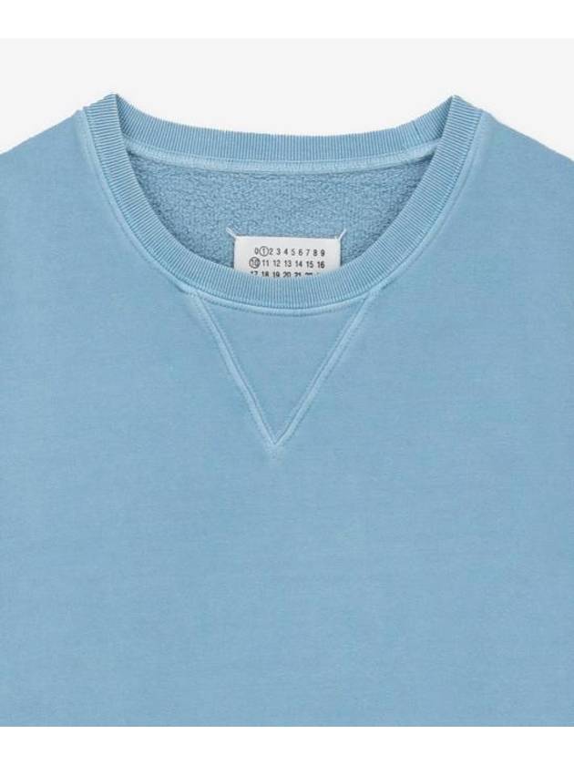 Men's Cotton Cropped Short Sleeve T-Shirt Sky - MAISON MARGIELA - BALAAN 4