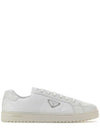 Downtown Nappa Leather Re-Nylon Low Top Sneakers White - PRADA - BALAAN 2