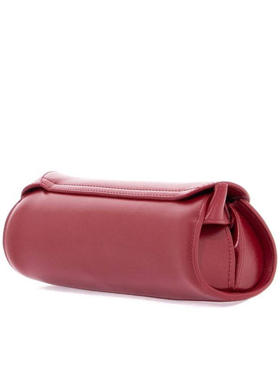 cedar red mini cannolo leather crossbody bag - JIL SANDER - BALAAN 2