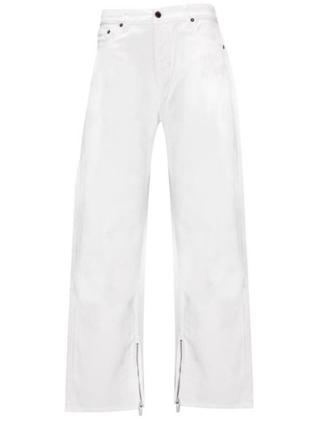 Denim Straight Pants OMYA177S24DEN001 0202 - OFF WHITE - BALAAN 1