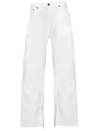 Denim Straight Pants OMYA177S24DEN001 0202 - OFF WHITE - BALAAN 1