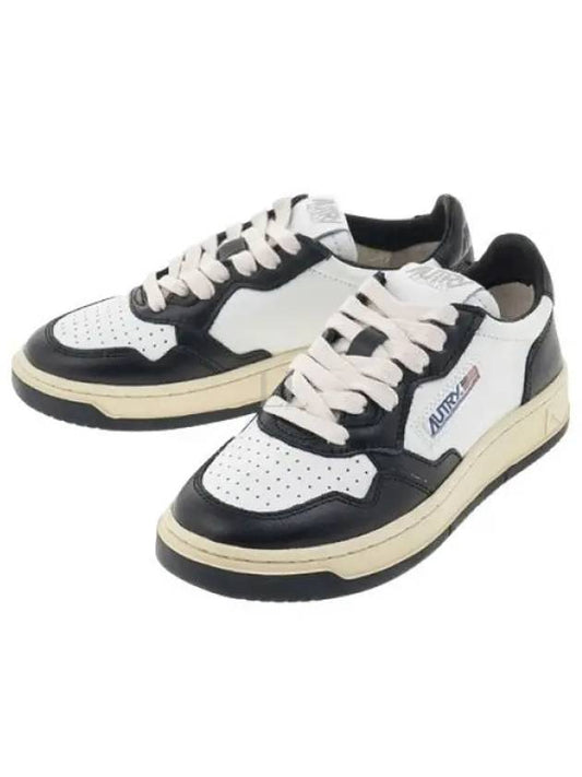 Medalist Leather Low Top Sneakers White Black - AUTRY - BALAAN 2