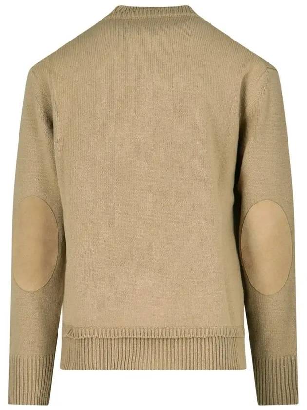 Back Stitch Elbow Patch Knit Top Beige - MAISON MARGIELA - BALAAN 4