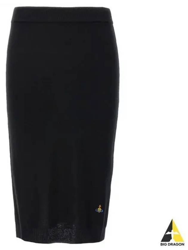 Embroidered ORB Pencil Skirt Black - VIVIENNE WESTWOOD - BALAAN 2