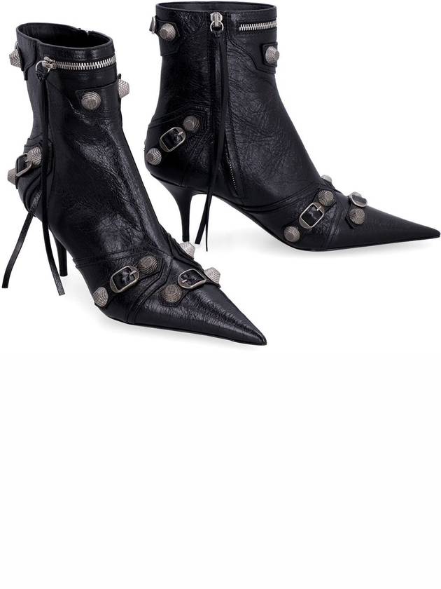 Cagolet Leather Heel Boots Black - BALENCIAGA - BALAAN 4