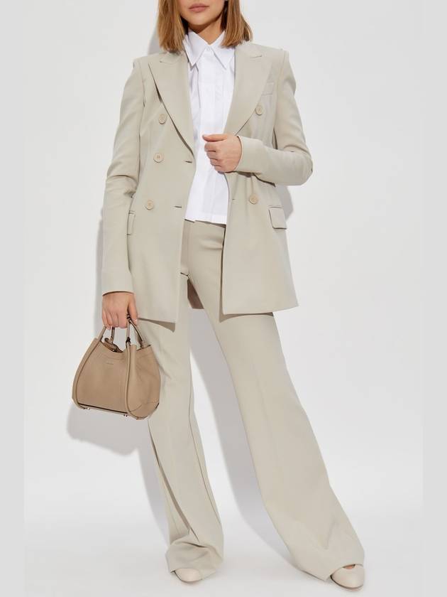 Sportmax Double-breasted Blazer Frizzo, Women's, Beige - MAX MARA SPORTMAX - BALAAN 2