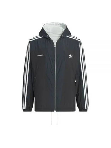 Embroidery Logo Reversible Track Jacket Black Crystal Jade - ADIDAS - BALAAN 1