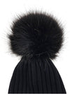 Pom-Pom Detail Wool Beanie Black - MONCLER - BALAAN 8