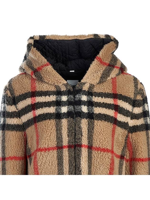 Check Fleece Zip-Up Hoodie Archive Beige - BURBERRY - BALAAN 5