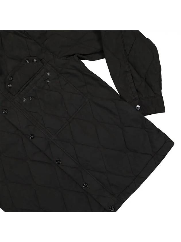 Q0633 50 Fili Nylon Padding Cotton Shirt Jacket Black - STONE ISLAND - BALAAN 5