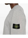 Compass Patch Cotton Sweatshirt Melange Grey - STONE ISLAND - BALAAN 5