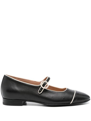 Carel Paris Black/Ivory Nappa Leather Mary Jane Shoes - CAREL - BALAAN 1