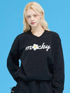 Women s Long Sleeve T Shirt V Neck Logo String Anorak Black MCFW24AR1BK - MACKY - BALAAN 1