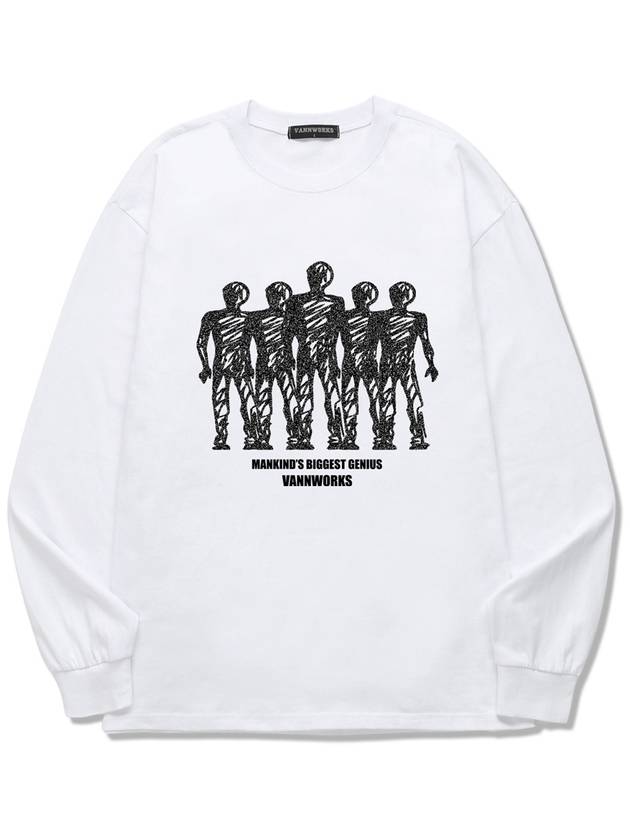 Mankind Long Sleeve T-Shirt White - VANN WORKS - BALAAN 1